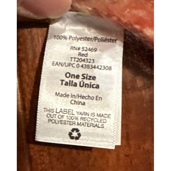 Women’s Blanket Scarf Wrap Time And Tru Orange Tan Brown Large Soft Fringe - Picture 9 of 10